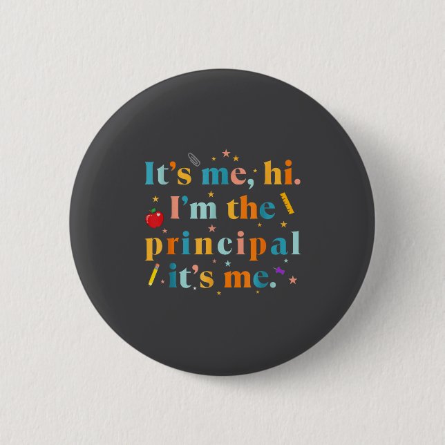 Lustige Lehrerzitate Es bin ich Hallo ich bin der  Button (Vorderseite)