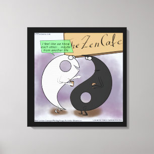 Lustige Leinwanddruck Yin trifft Yang