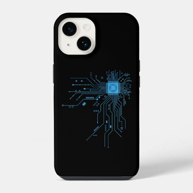 Lustige Leiterplatte Computer Elektronik iPhone Hülle (Rückseite)
