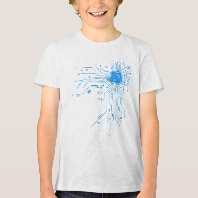 Lustige Leiterplatte Computer Elektronik Tri-Blend Shirt (Vorderseite)