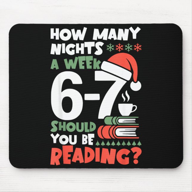 Lustige Lektüre 67 Meme Englischlehrer Weihnachtsb Mousepad (Vorne)