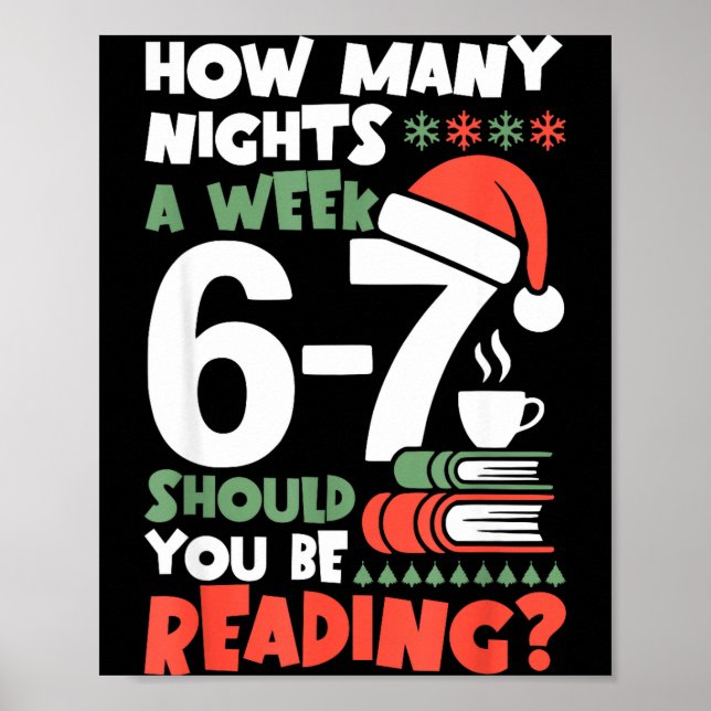Lustige Lektüre 67 Meme Englischlehrer Weihnachtsb Poster (Vorne)
