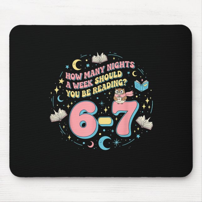 Lustige Lektüre 67 Six Seven Meme Englischlehrer B Mousepad (Vorne)