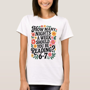 Lustige Lektüre 6 7 Sechs Sieben Meme Englischlehr T-Shirt