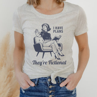 Lustige Lektüre Fiktive Pläne Buchliebhaber Retro Tri-Blend Shirt