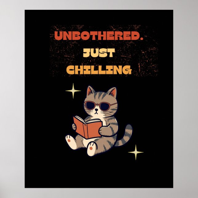 Lustige Lesekatze  Poster (Vorne)