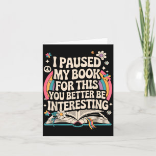 Lustige Leseszitate für Bücherwürmer und Bibliothe Karte