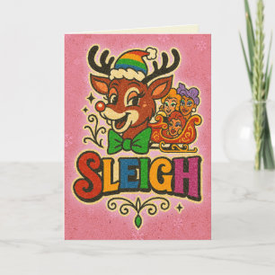 Lustige LGBTQ+ Weihnachtsschlitten-Weihnachten Karte
