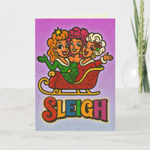 Lustige LGBTQ+ Weihnachtsschlitten-Weihnachten Karte