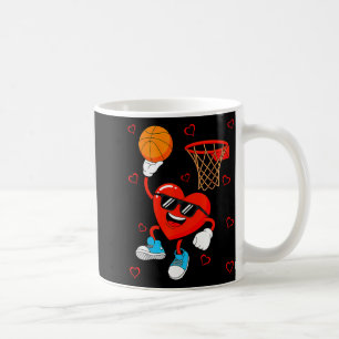 Lustige Liebe Basketball Herzform Glückliches Vale Kaffeetasse