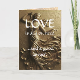 Lustige Liebe & Ein guter Anwalt Gold Luxus Danke