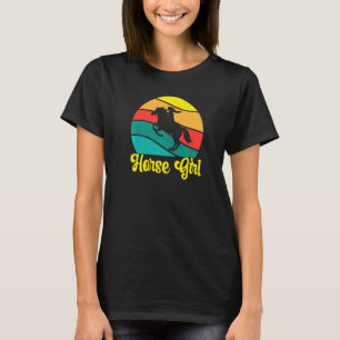 Lustige Liebe Herz Pferde Cowgirl T-Shirt