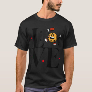 Lustige Liebe Pickleball Valentinstag süße rote T-Shirt