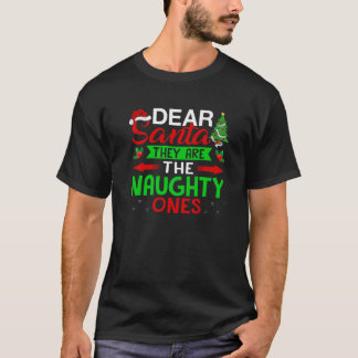 Lustige Liebe Santa Sie sind die Unartigen Familie T-Shirt