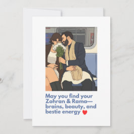 Lustige Liebe Süß – Mögen Sie Ihre Zohran & Rama F Feiertagskarte