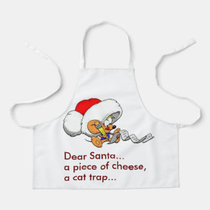 Lustige Lieber Weihnachtsmann Maus Weihnachtsliste Schürze