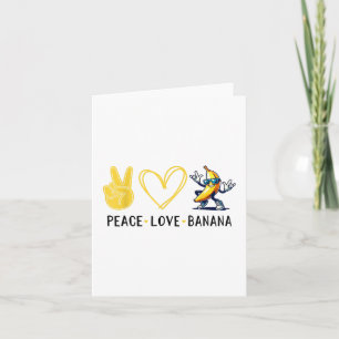 Lustige Liebesbanane Süße Banane Frieden Liebe Ban Karte