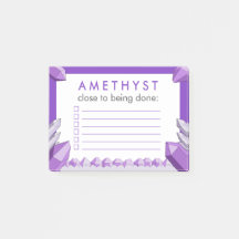 Lustige lila Amethyst To-Do-Checkliste