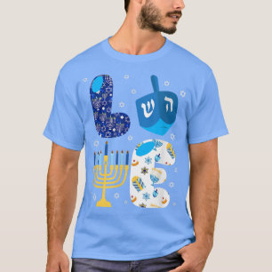 Lustige LOVE Süße Chanukka Dekorationen Dreidel Me T-Shirt