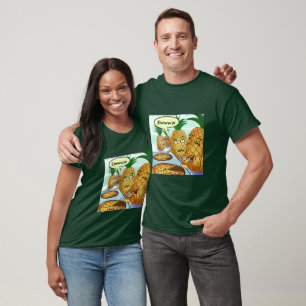Lustige LTCartoons Ananas-Pizza Cartoon T-Shirt