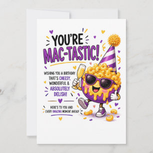 Lustige Mac & Cheese Geburtstagskarte Cheesy Foo Feiertagskarte