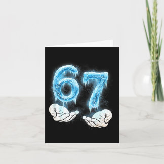 Lustige Mädchen Jungen 6 7 Eis Meme sechs sieben 6 Karte