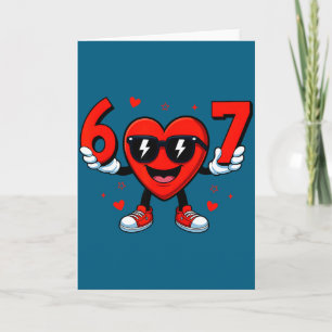 Lustige Mädchen Sechs Sieben 6 7 Valentinstag Karte