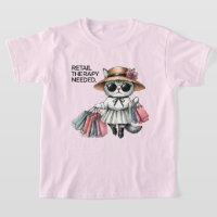 Lustige Mädchen Shopping Liebhaber Wort Kunst Katz