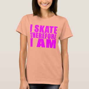 Lustige Mädchen-Skater-Zitate: I Skate deshalb bi T-Shirt