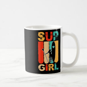 Lustige Mädchen Sup Stand Up Paddling Surfer Surfe Kaffeetasse