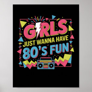 Lustige Mädchen wollen nur Spaß haben Toll 70er 80 Poster