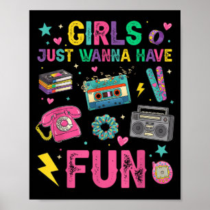 Lustige Mädchen wollen Spaß haben Toll 70er 80er 9 Poster