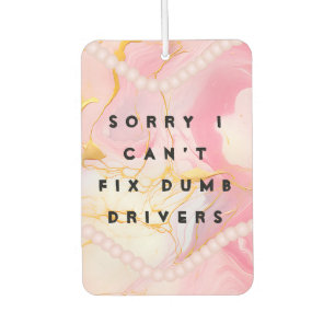 Lustige Mädchen-Zitate Perlen Rosa Auto Autolufterfrischer
