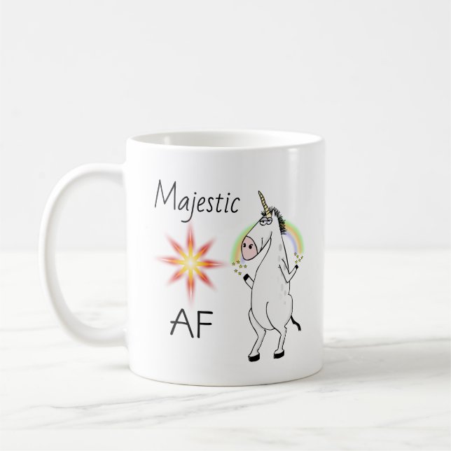 Lustige majestätische AF-Kaffee-Tasse Kaffeetasse (Links)