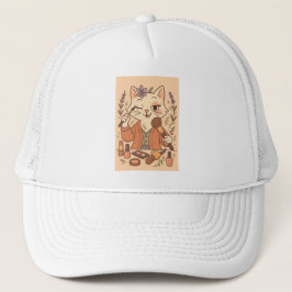 Lustige Make-up-Katzenmütze - Süße Cartoon-Mütze f Truckerkappe