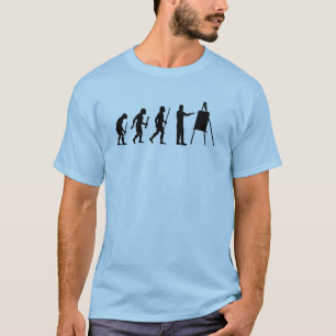 Lustige Malerei-Evolutions-Silhouette T-Shirt