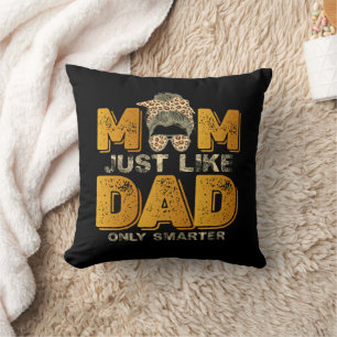 Lustige Mama, genau wie Papa, nur schlauer Vintage Kissen