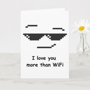 Lustige Mama Karte Liebe dich mehr als WLAN