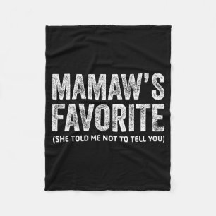 Lustige Mamaw's Lieblings-Vintage Fleecedecke