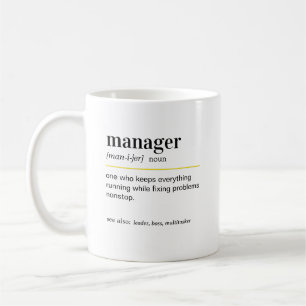 Lustige Manager-Definition Geschenk Kaffeetasse