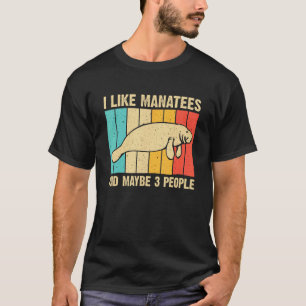 Lustige Manatee-Kunst für Männer Frauen Seekuh-Mon T-Shirt