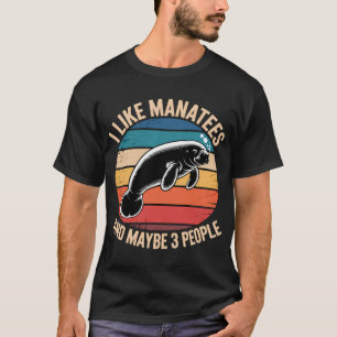Lustige Manatee-Kunst für Männer Frauen Seekuh Mon T-Shirt