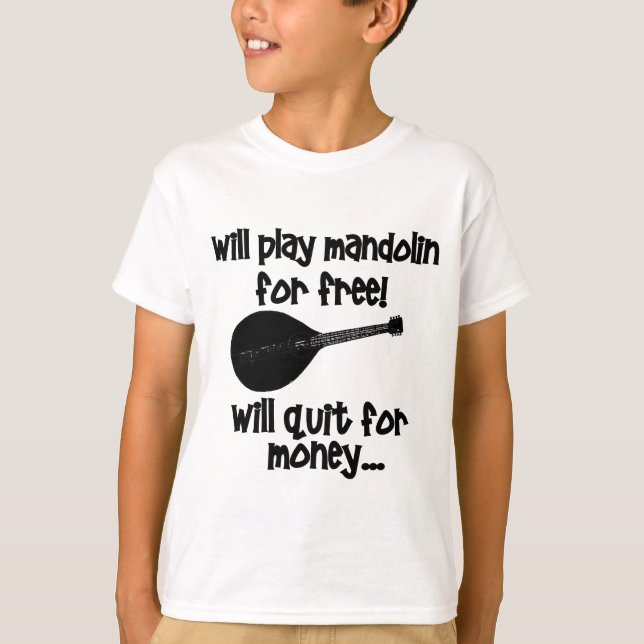 lustige Mandoline T-Shirt (Vorderseite)