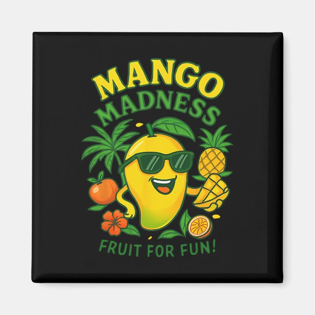 Lustige Mango Frucht Mangos Sommerferien Für Kinde Magnet (Vorne)