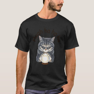 Lustige manische Katze mit Kristallkugel Mwah Ha H T-Shirt