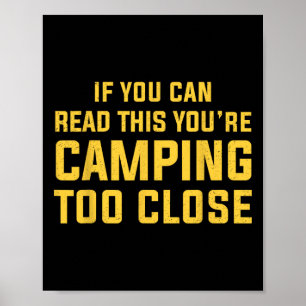 Lustige Männer-Camping-Shirts mit Sprüchen Camping Poster