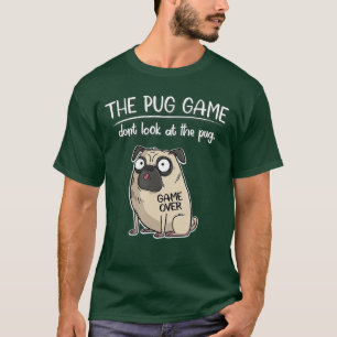 Lustige Männer Frauen Cartoon Mops Spiel Mops-Hund T-Shirt