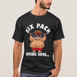 Lustige Männer Gym Sechs Pack Bald - Cartoon-Desig T-Shirt