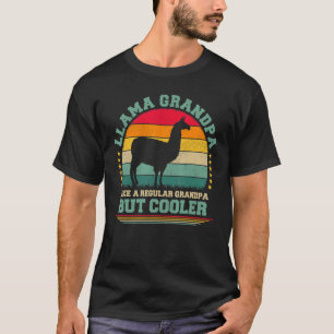 Lustige Männer Lama Vintage Lama Opa Vatertag T-Shirt