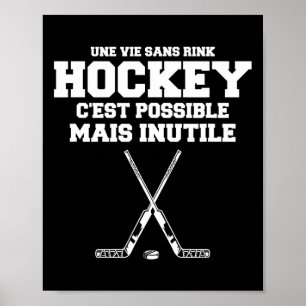 Lustige Männer-Sport-Hockey-Zitate für Eishockey-S Poster